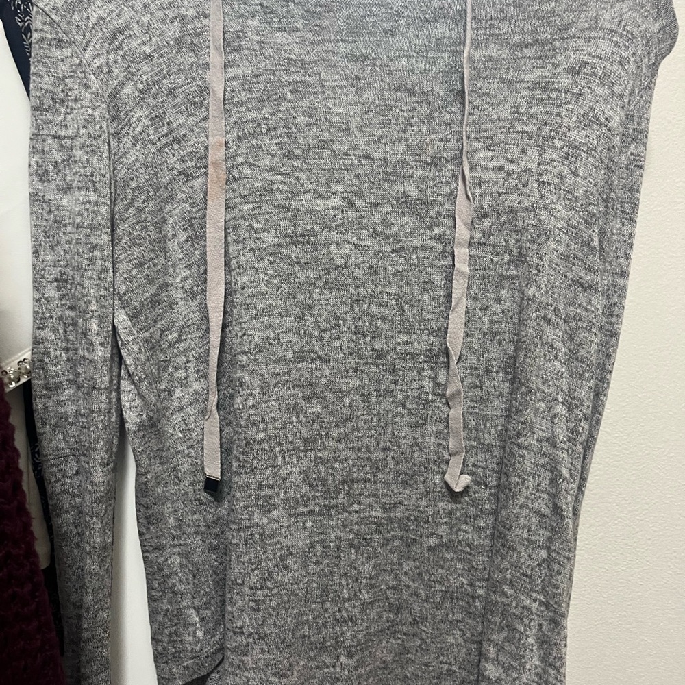 Bobeau stretch Cowl Neck Sweater sweatshirt long sleeve small gray S - Picture 5 of 5